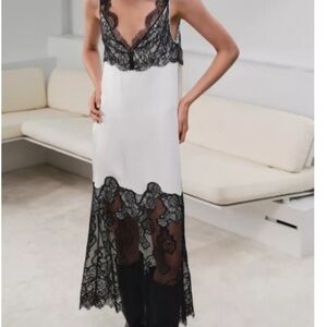 Zara Black and White Lace Chemise